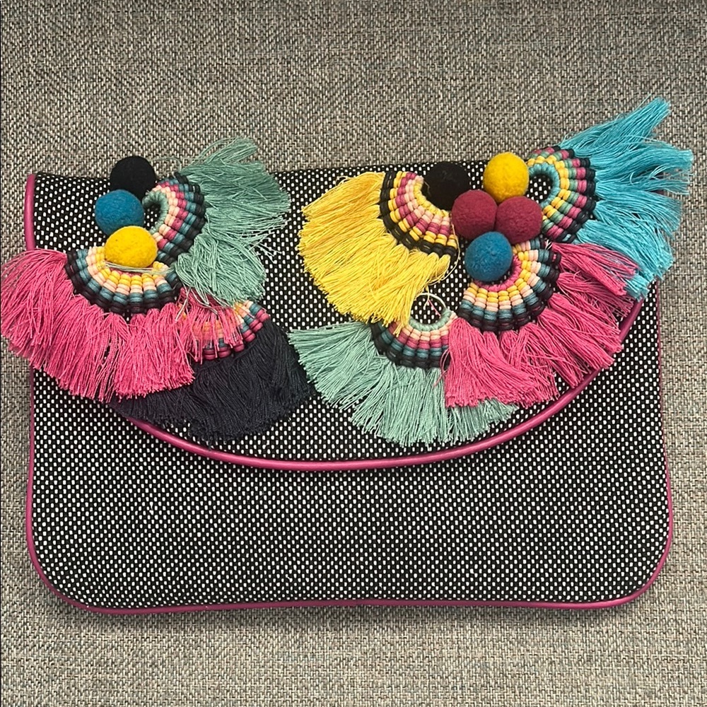 Vince Camuto Vibrant Tassel Clutch